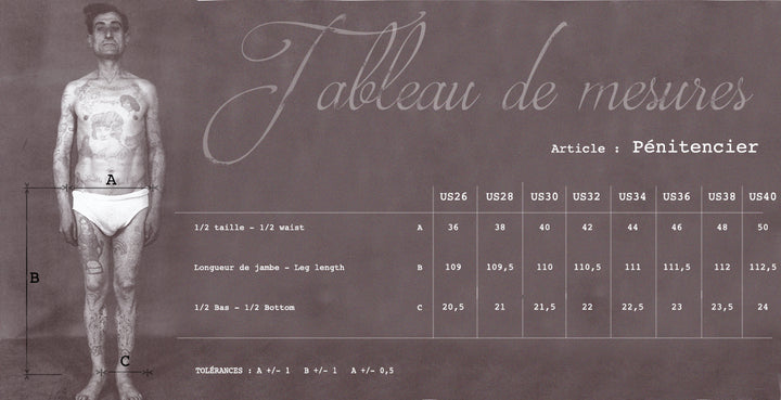 Le Pantalon Penitencier Moleskine in black