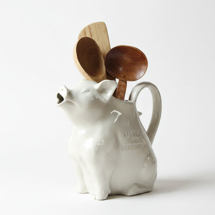 Piggy Pitcher L - White