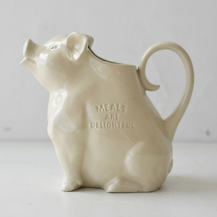 Piggy Pitcher L - White