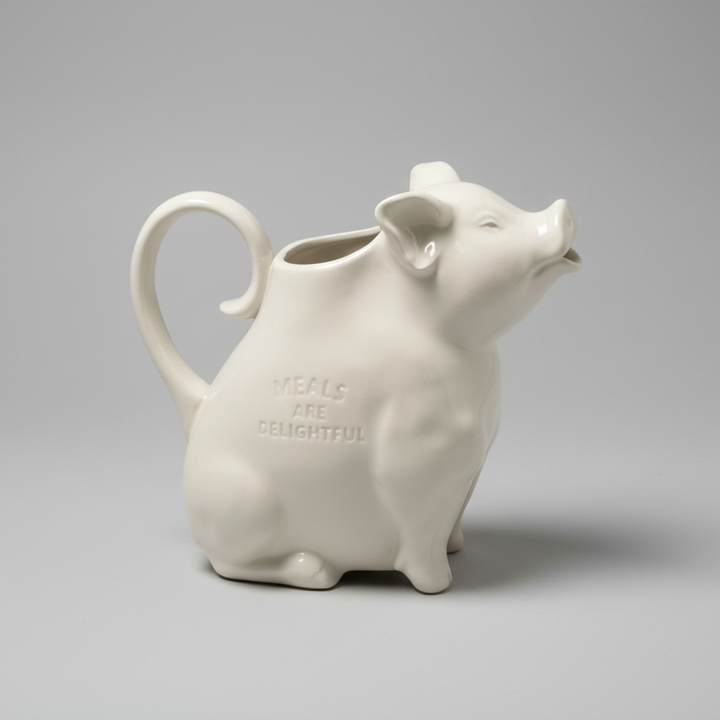 Piggy Pitcher L - White