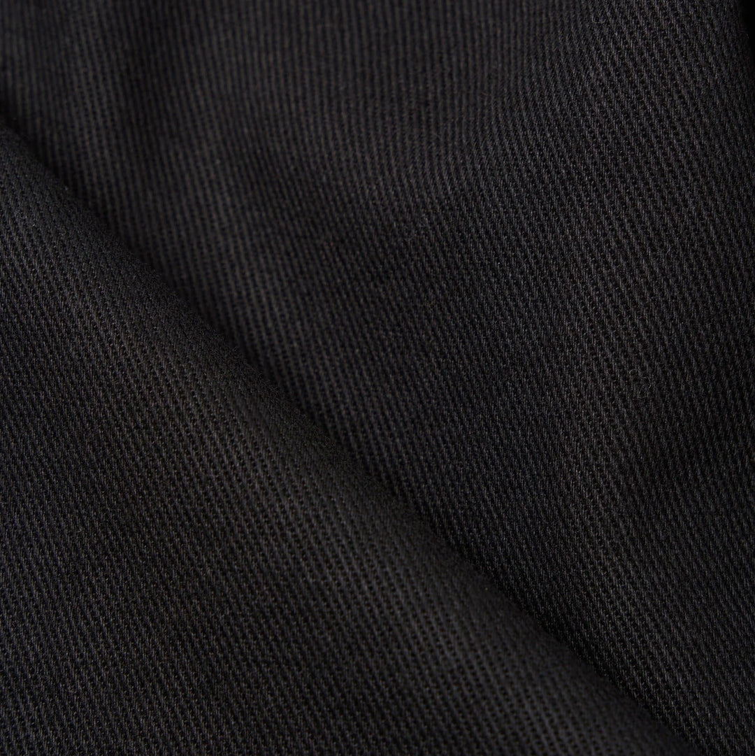 Pleated Track Pant - Black Twill