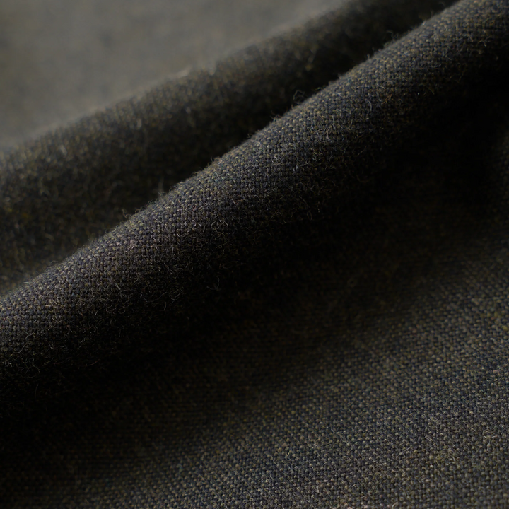 Pleated Track Pant - Olive Recycled Italian Tweed