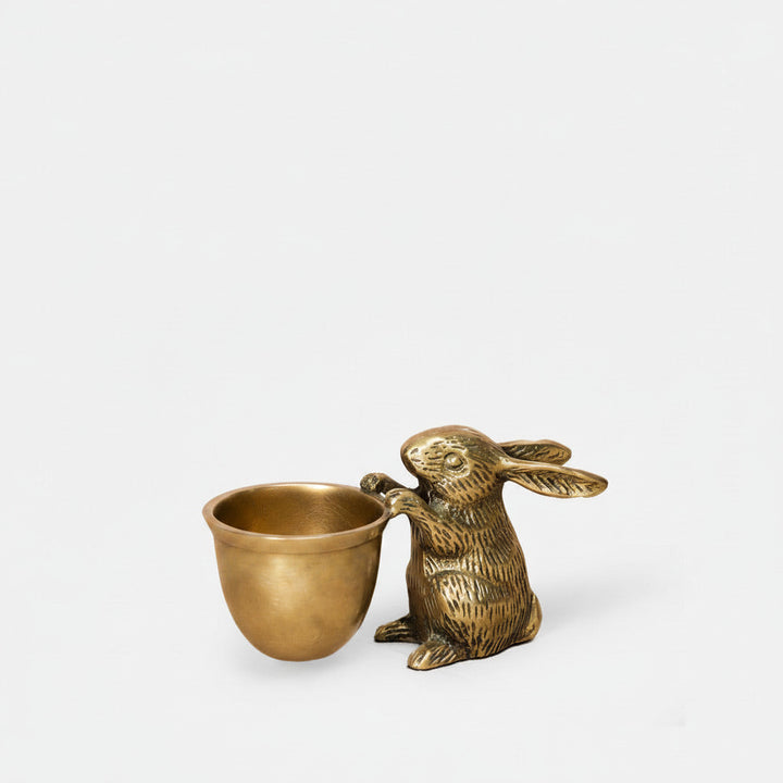 Rabbit Egg Cup - Brass