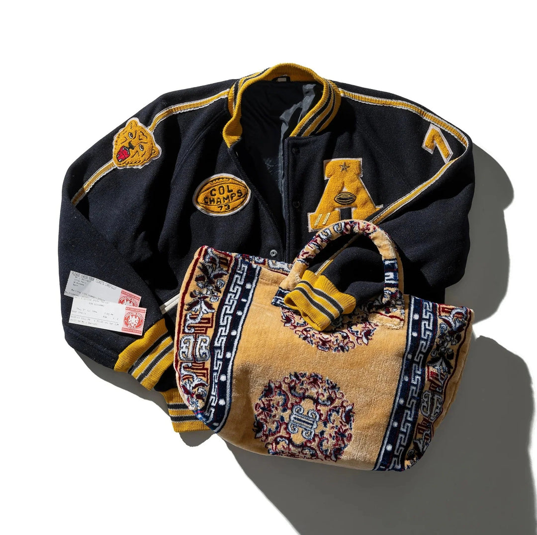 Rug Fabric Bag - Yellow