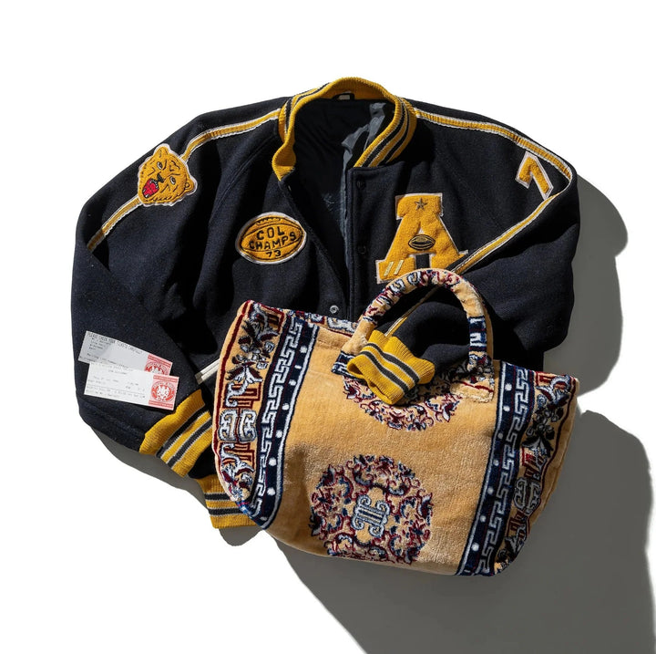 Rug Fabric Bag - Yellow