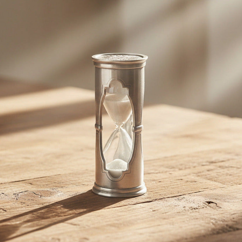Sanduhr Euclide aus Glas und Hartzinn von Cosi Tabellini