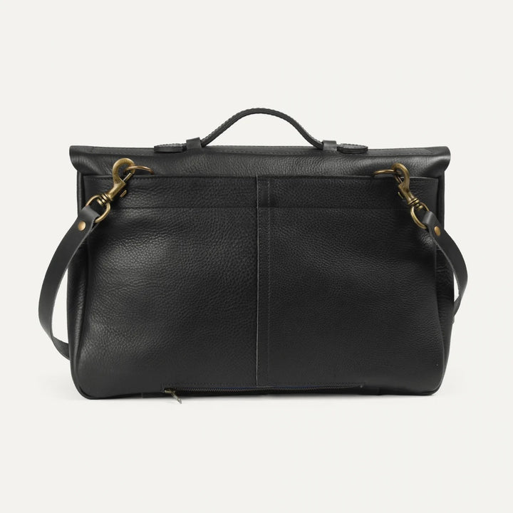 Rückseite einer Leder Satchel Tasche