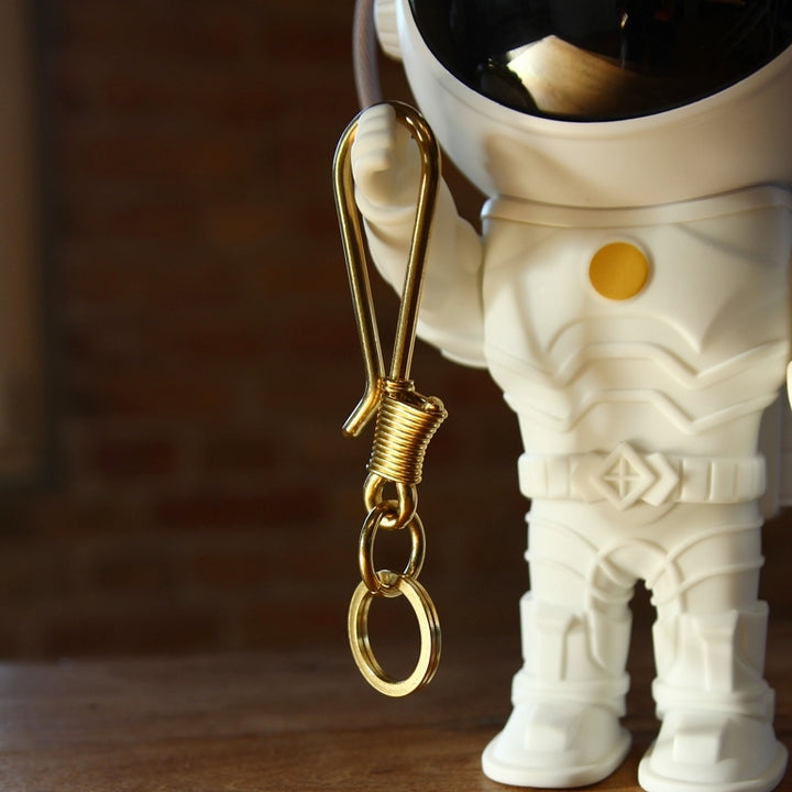 Messing Schlüsselanhänger Haken an Tasche befestigt