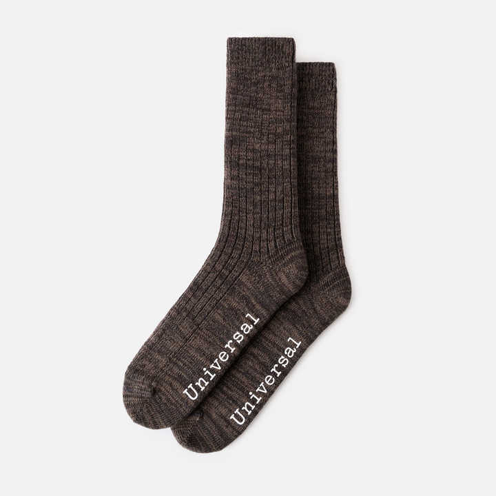 Slub Knit Socks - Charcoal