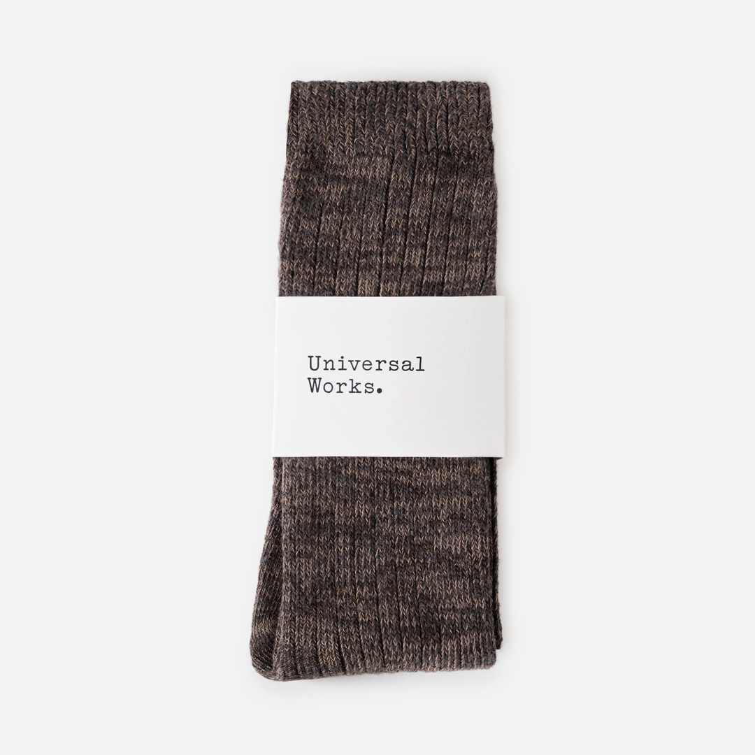 Slub Knit Socks - Charcoal
