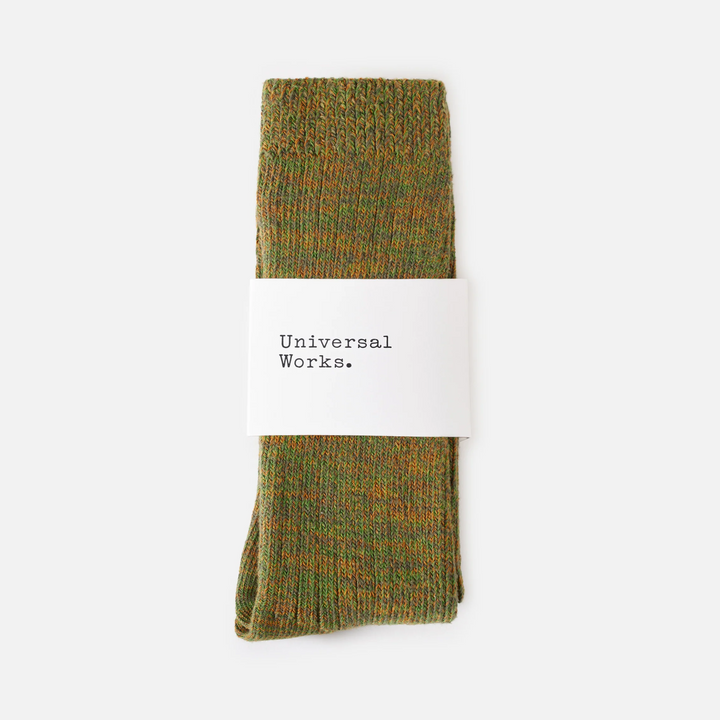 Slub Knit Socks - Olive