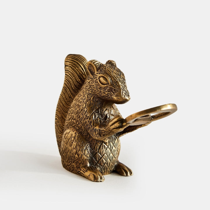Antique Gold Squirrel Bottle Opener