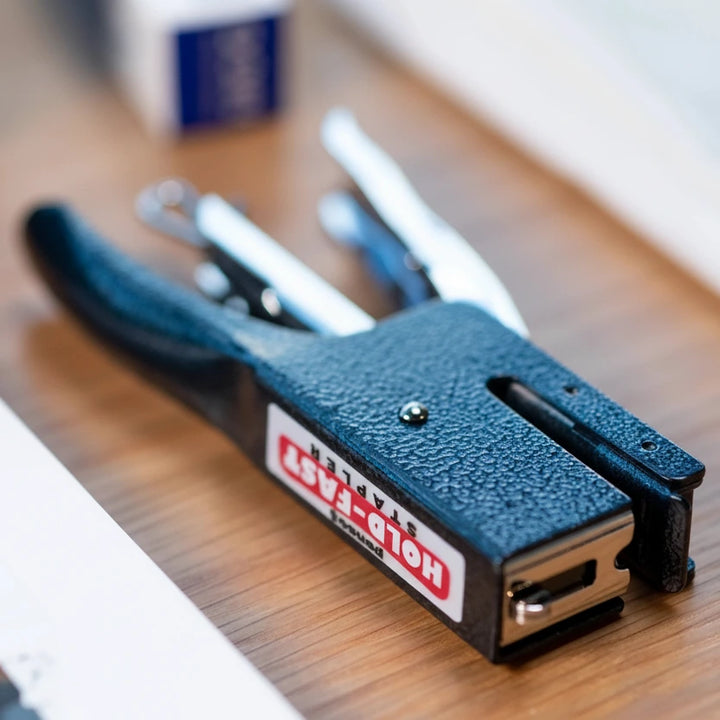 Penco metal stapler in navy blue