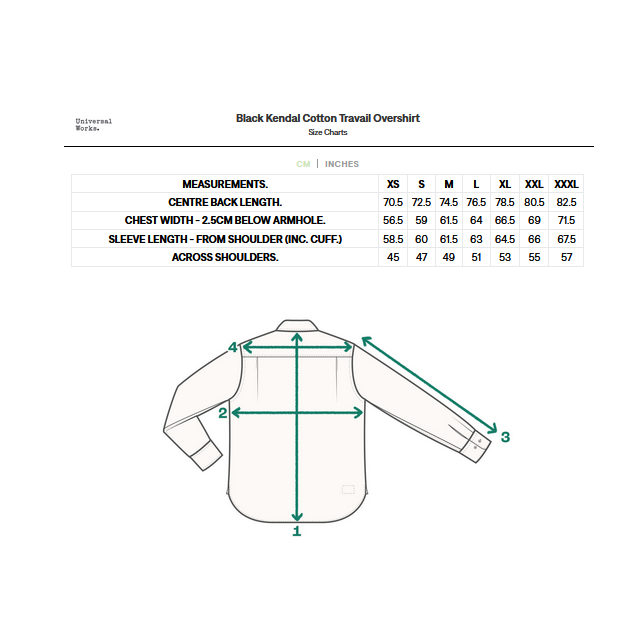 Travail Overshirt - Black Kendal Cotton