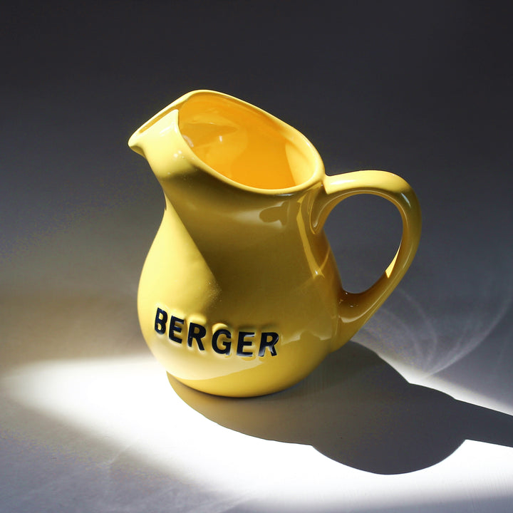 Gelber Berger Pastis Wasserkrug aus Keramik aus den 1960er Jahren aus Frankreich