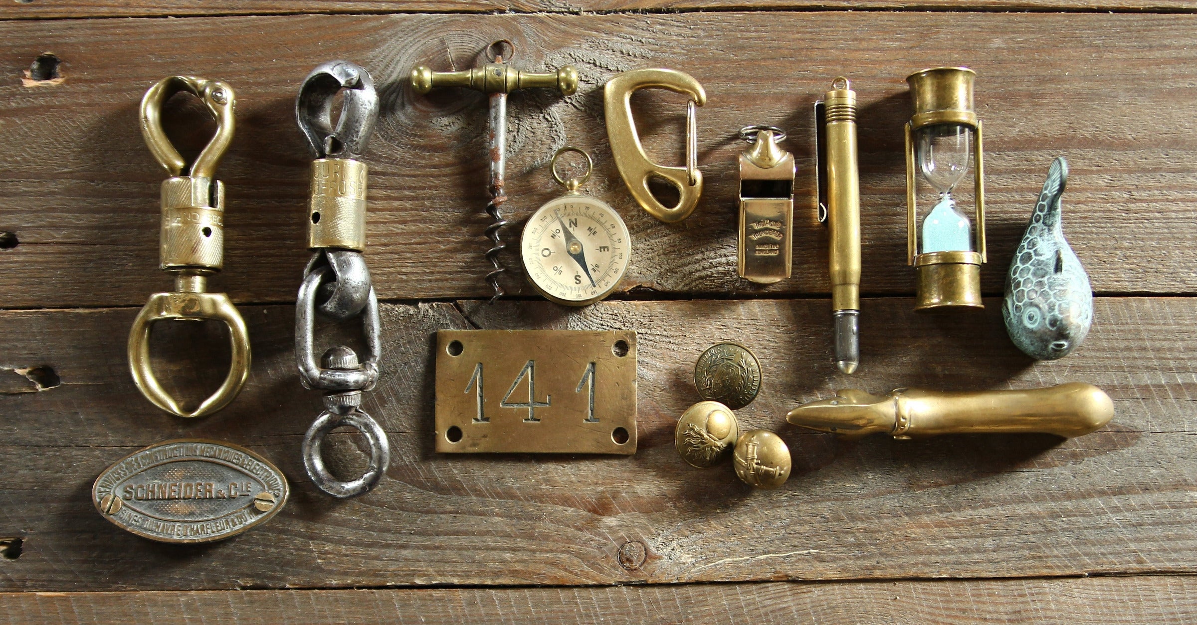Vintage brass treasures and collected everyday objects