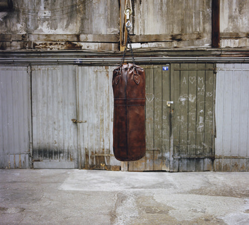 Vintage Leather Punching Bag 1920 in Brown