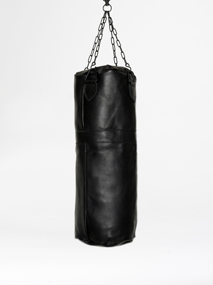 Vintage Leather Punching Bag 1920 in Black