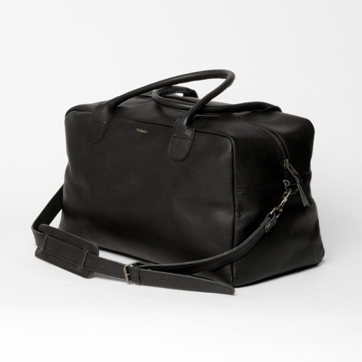 Leather Weekend Bag in Black