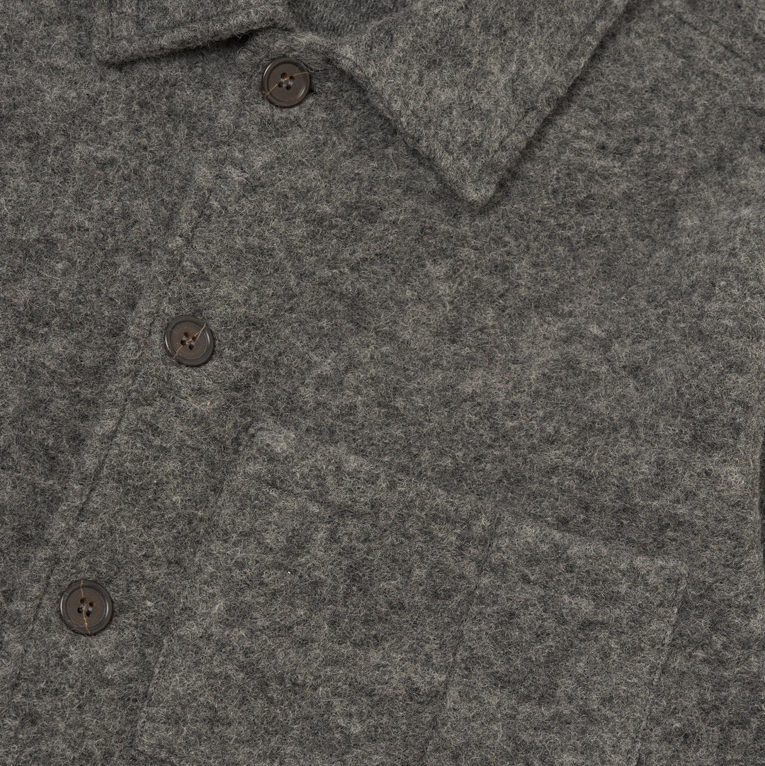 Wool Fleece Uniform Jacket - Grey Marl