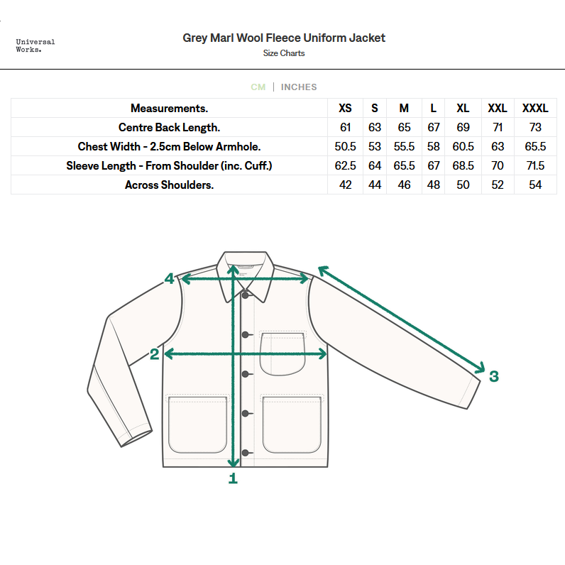 Wool Fleece Uniform Jacket - Grey Marl