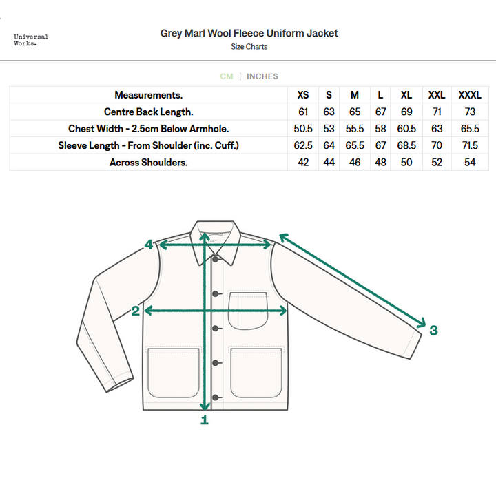 Wool Fleece Uniform Jacket - Grey Marl
