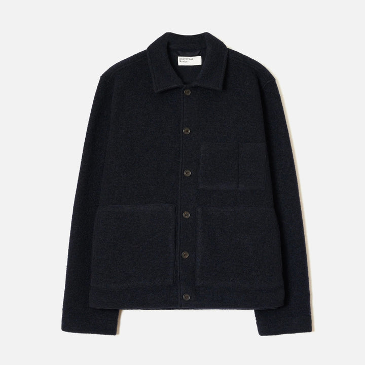 Wool Fleece Uniform Jacket - Navy