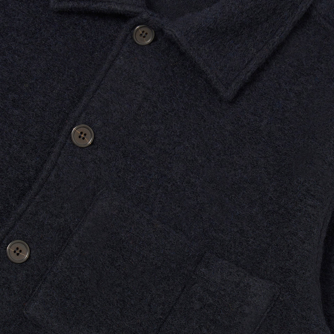 Wool Fleece Uniform Jacket - Navy