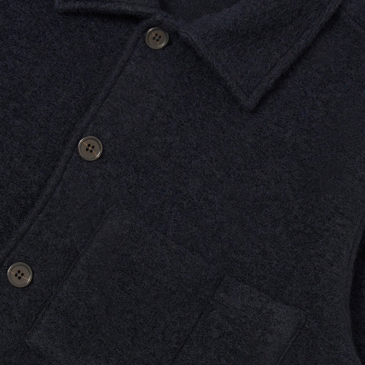 Wool Fleece Uniform Jacket - Navy