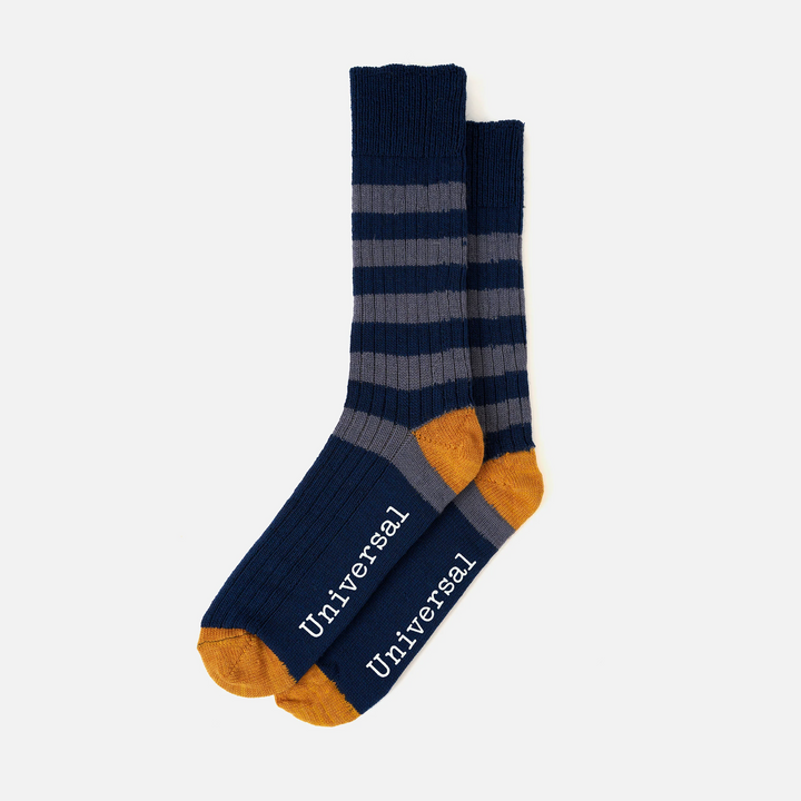 Wool Games Sock - Navy/Grey