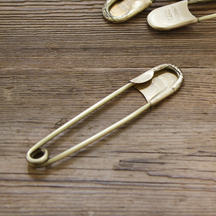 Giant Brass Safety Pin
