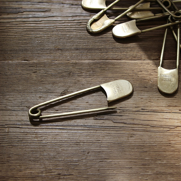 Giant Brass Safety Pin