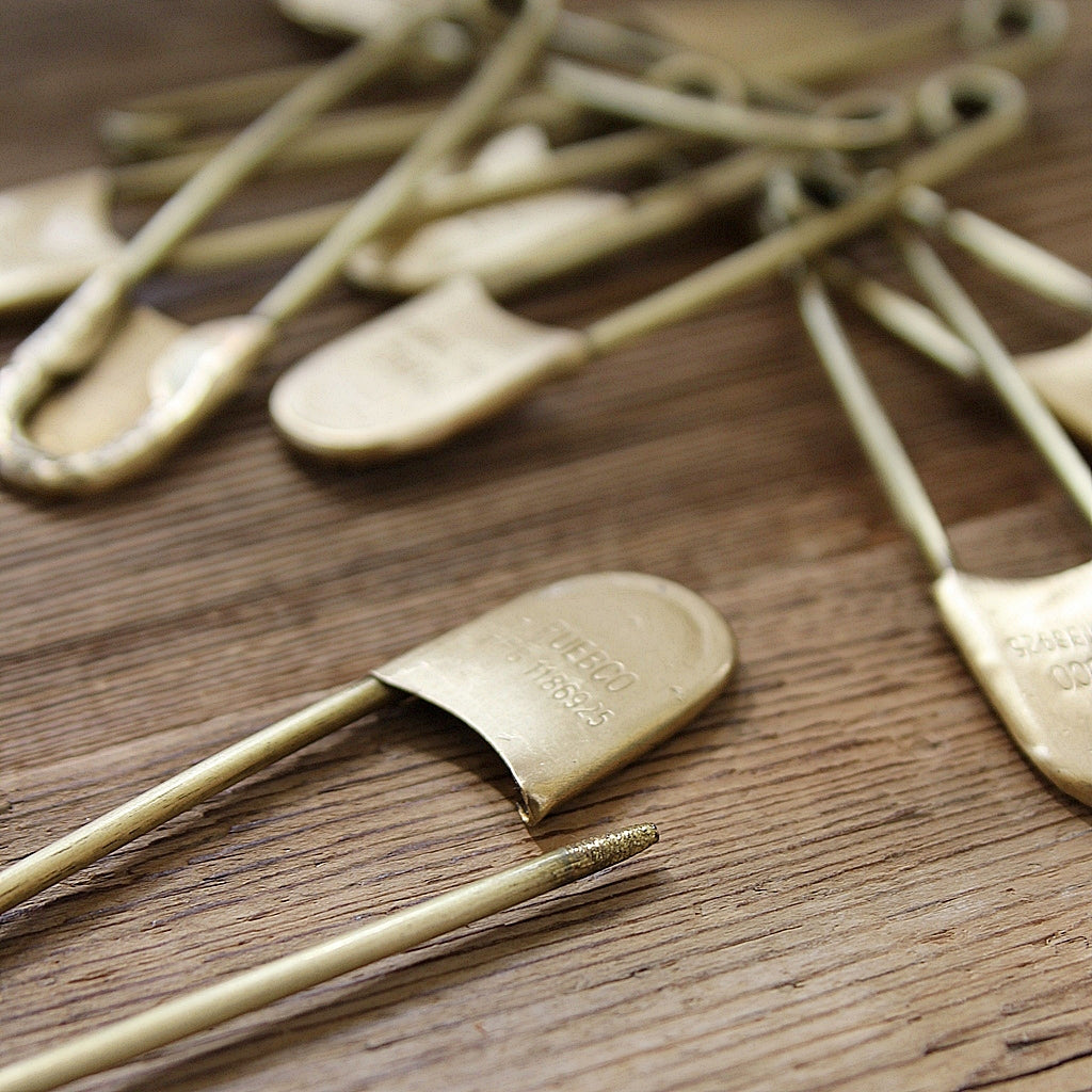 Giant Brass Safety Pin