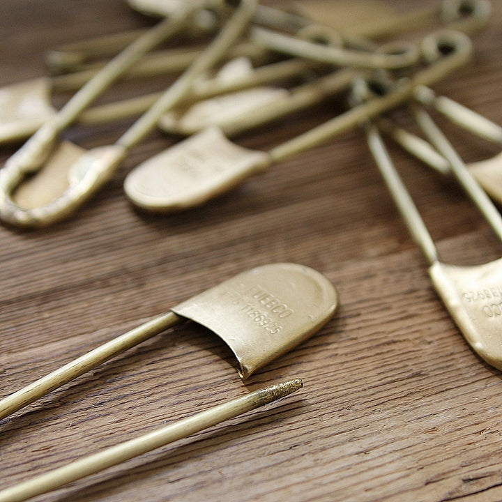 Giant Brass Safety Pin