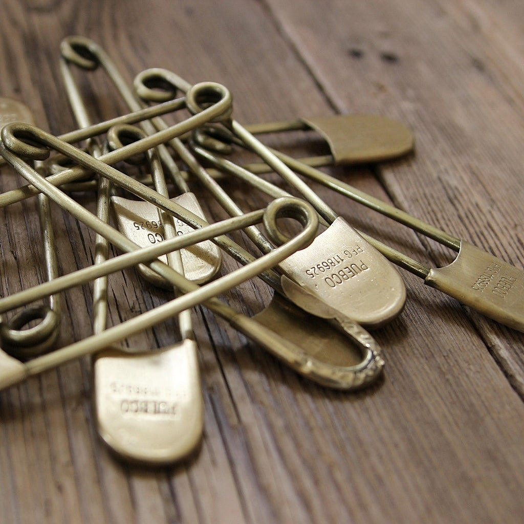 Giant Brass Safety Pin
