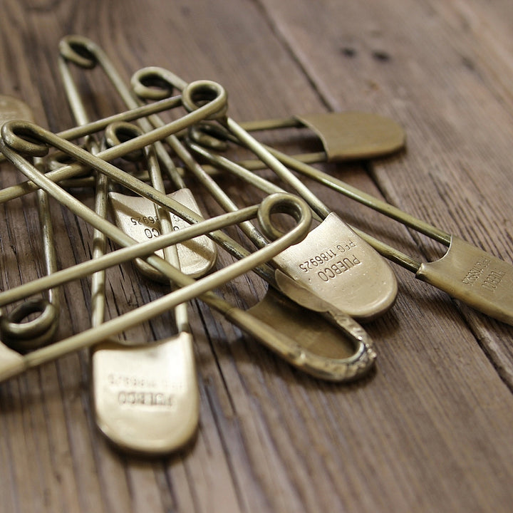 Giant Brass Safety Pin