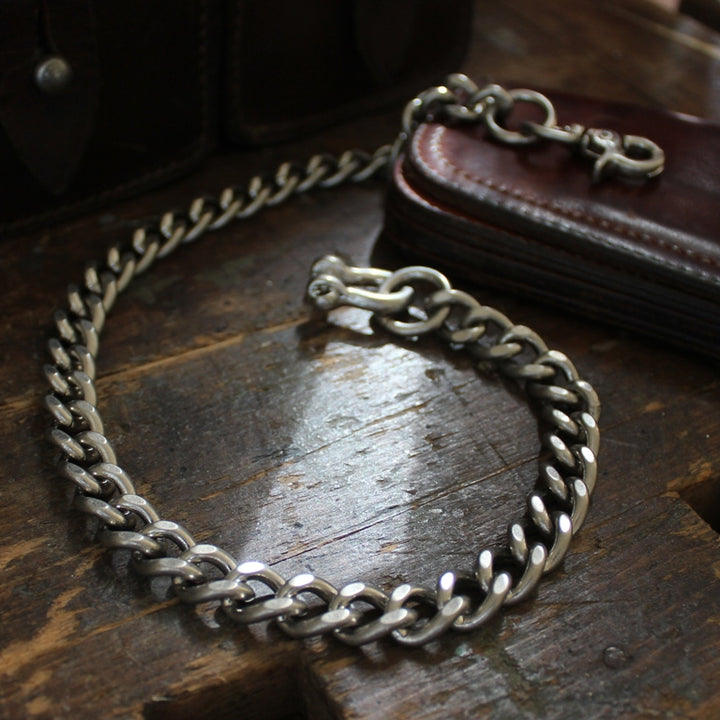 Wallet Chain Flat Cut Matte Silver