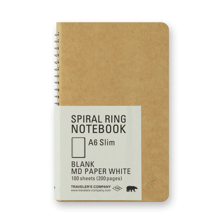 Spiral Ring Notebook Blank MD Paper A6