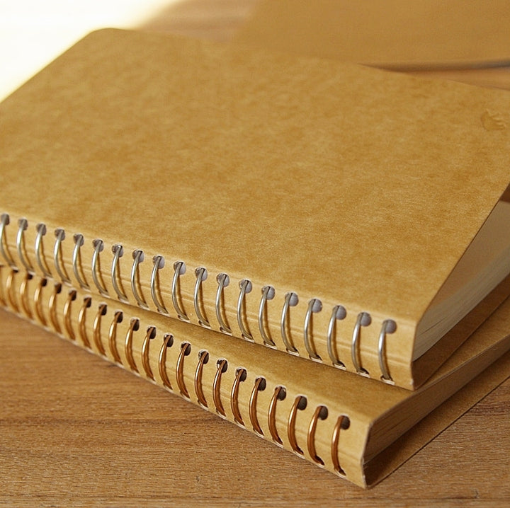 Carnet à anneaux spirales vierge DW papier kraft A6