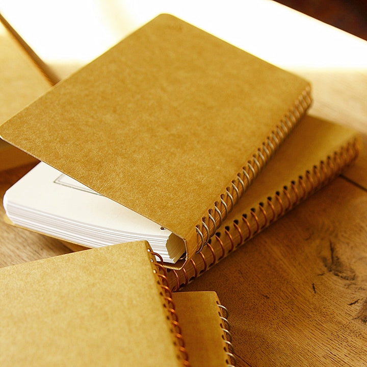 Carnet à anneaux spirales vierge DW papier kraft A6