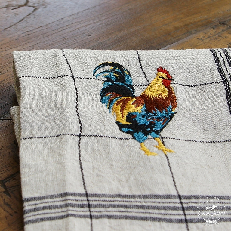 Linen Tea Towel Bistrot Coq
