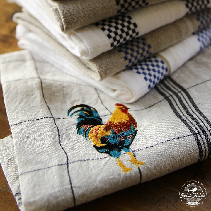 Linen Tea Towel Bistrot Coq
