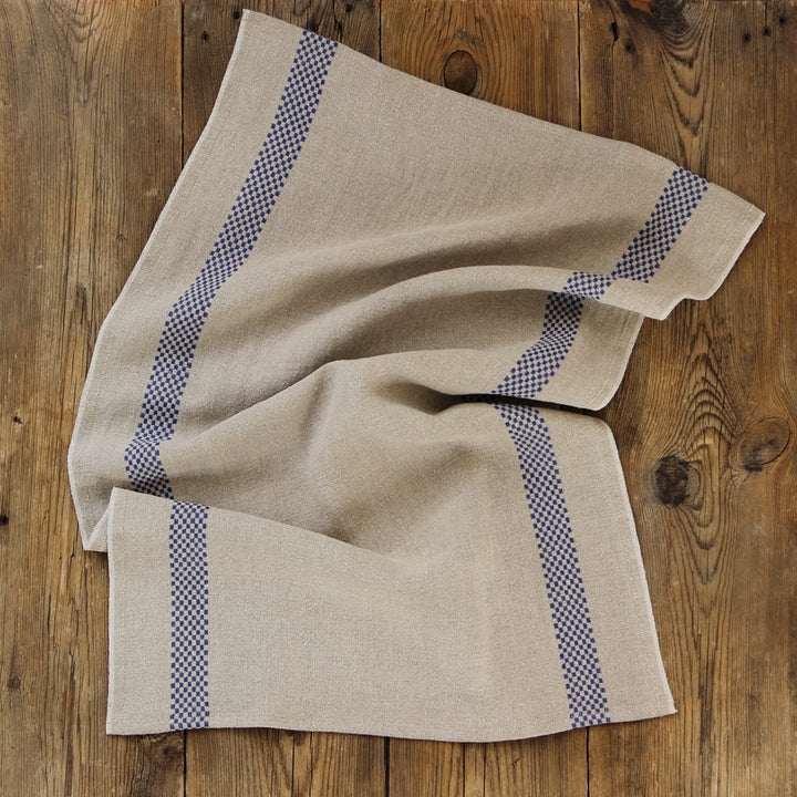 Linen Tea Towel Lustucru - naturel/bleu