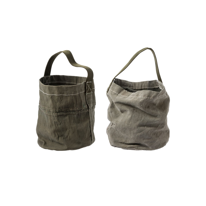 Vintage Tent Fabric Round Bag