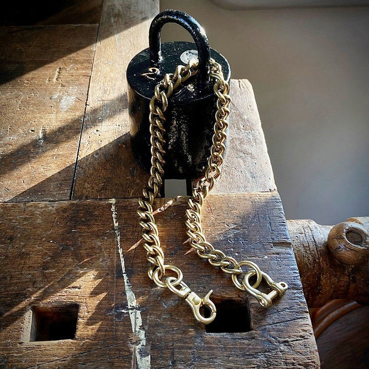 Wallet Chain Smooth Brass