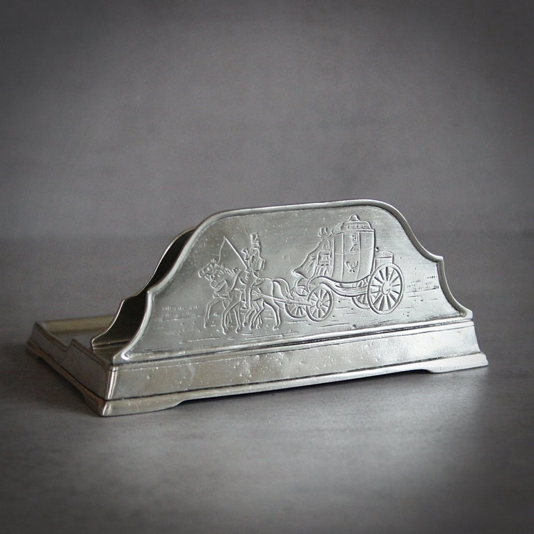 Briefhalter Littera aus Hartzinn in Rückansicht