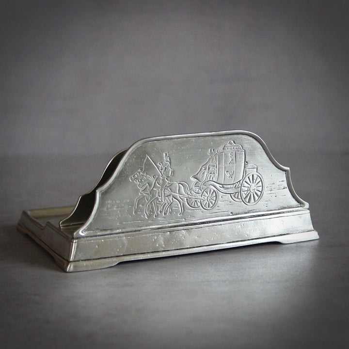 Briefhalter Littera aus Hartzinn in Rückansicht