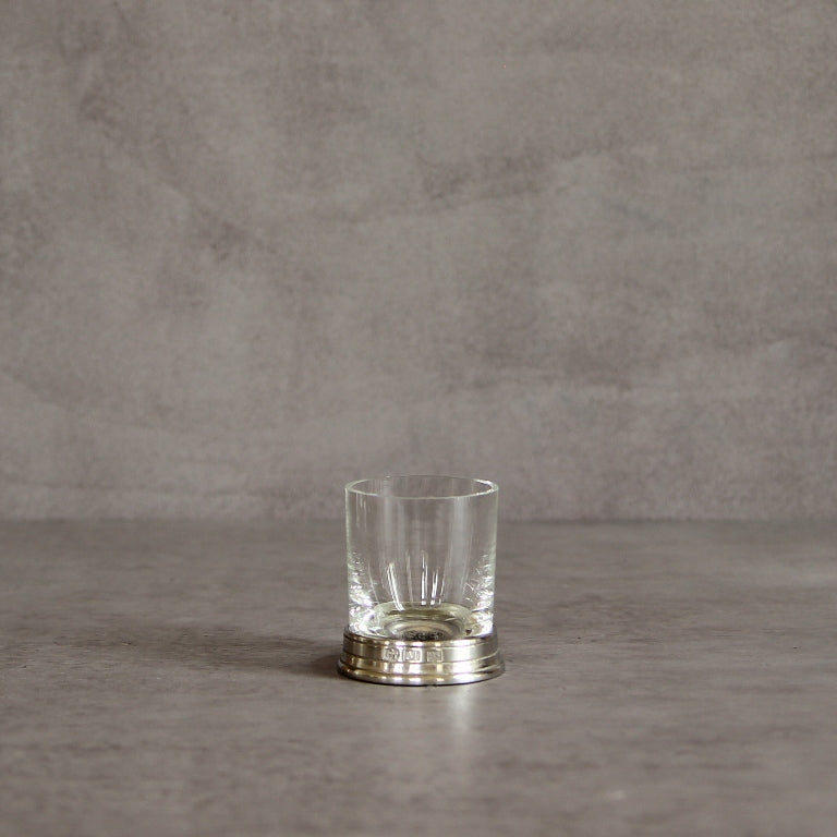 Schnapsglas aus Kristallglas mit Zinnrand von Cosi Tabellini