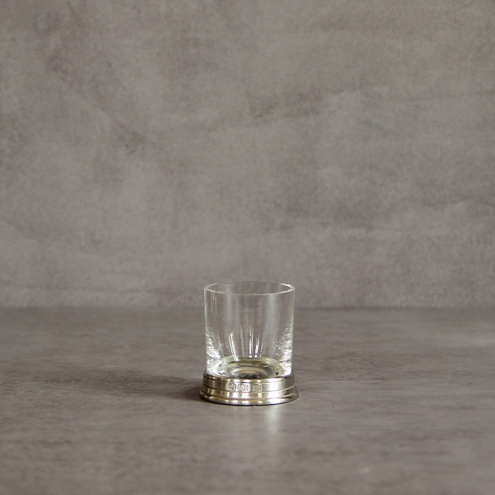 Schnapsglas aus Kristallglas mit Zinnrand von Cosi Tabellini