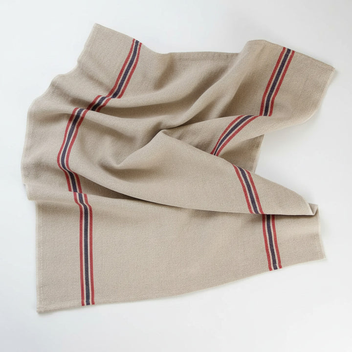 Linen Tea Towel Drapeau - natural